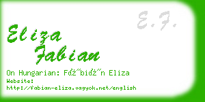 eliza fabian business card